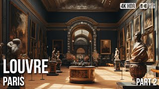 Louvre Museum Paris  Napoleon Apartments  Walking Tour  4K 🇫🇷 [upl. by Fabriane]