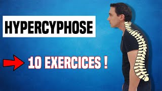 10 EXERCICES CONTRE LHYPERCYPHOSE THORACIQUE DOS ROND KINÉ [upl. by Eseyt]