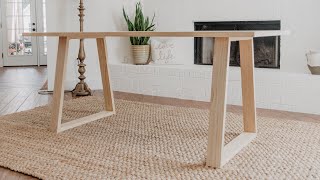 DIY Modern Dining Table  Woodbrew [upl. by Naugan431]