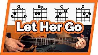 Let Her Go Guitar Tutorial Passenger Easy Chords Guitar Lesson [upl. by Natalee]