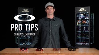 Sunglass Lens Change  OAKLEY PRO TIPS [upl. by Brandais]