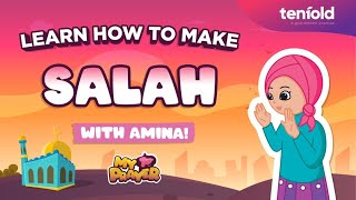 How to Pray Salah with Amina  My First Prayer for kids [upl. by Adnalu]