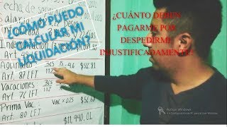 ¿Sabes calcular tu liquidación por despido injustificado [upl. by Touber]