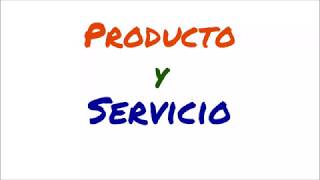 Producto y servicio definición y diferencias [upl. by Oad]