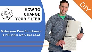 How to Replace a Pure Enrichment Air Purifier Filter  Quick and Easy [upl. by Westley]