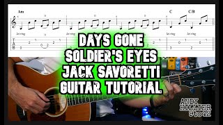 Days Gone Jack Savoretti Soldiers Eyes Guitar Tutorial [upl. by Jennette]