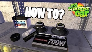 HOW TO INSTALL AMPLIFIER amp SUBWOOFERS  MY SUMMER CAR [upl. by Tristan67]