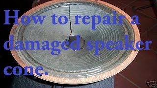 How to repair a damaged speaker [upl. by Vallo876]