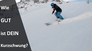 Skifahren lernen Qualitätsmerkmale eines Kurzschwungs [upl. by Aklam]