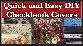 Quick and Easy DIY Checkbook Covers [upl. by Introk]