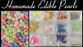 DIY Homemade sugar beads  How to make cheapest edible pearls  sprinkles sugar ballspearls recipe [upl. by Zurn]