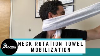 Neck Rotation Towel Mobilization  San Diego Chiropractor [upl. by Yot]