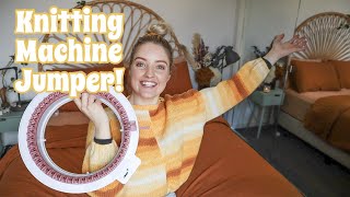 I Made A Jumper On My Knitting Machine  How To Make A Sweater On The Sentro 48 Knitting Machine [upl. by Lirva]