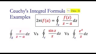 Cauchys Integral Formula  3 Examples [upl. by Nolla]