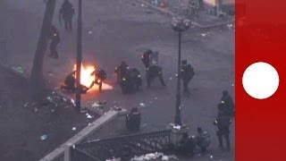 Unseen footage Snipers fire at Maidan protesters during Kiev riots [upl. by Bryanty]