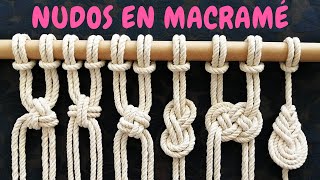 6 nuevos NUDOS en MACRAMÉ paso a paso  6 New Macrame Knots [upl. by Freemon]