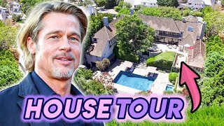 Brad Pitt  House Tour 2020  His MultiMillion Dollar Los Feliz Compound [upl. by Rushing]