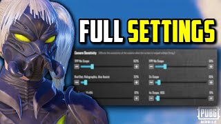 BEST SETTINGS NO GYRO SENSITIVITY amp CONTROLS  PUBG MOBILE [upl. by Clothilde]