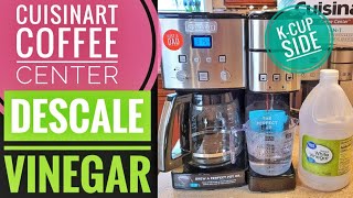 HOW TO CLEAN  DESCALE K CUP SIDE Cuisinart Coffee Center Single Serve Brewer TURN OFF CLEAN LIGHT [upl. by Eliseo]