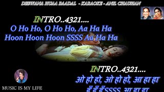 Deewana Hua Badal Karaoke Scrolling Lyrics Eng amp हिंदी [upl. by Anyehs367]