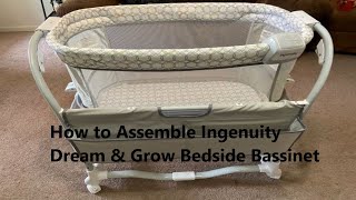 How to Assemble Ingenuity Dream amp Grow Bedside BassinetBaby Crib  December 2020 [upl. by Agace301]