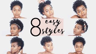 8 Easy Hairstyles For SHORT 4C Natural Hair  4C NATURAL HAIRSTYLES [upl. by Niki]