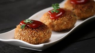 Crispy Chicken Keema Cutlets  Sanjeev Kapoor Khazana [upl. by Chud]