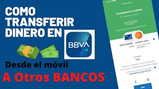 Como hacer una transferencia bancaria BBVA móvil [upl. by Joanne]