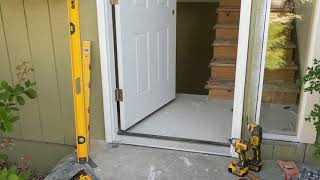 Jeld Wen Front Door Installation  Really crappy products and craftsmanship PART 1 [upl. by Atekehs93]