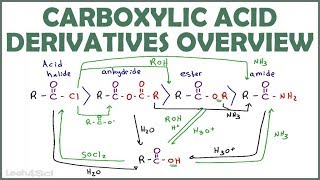 Carboxylic Acid Derivatives Overview and Reaction Map [upl. by Eittak757]