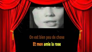 Karaoké Françoise Hardy  Mon amie la rose [upl. by Aneahs569]