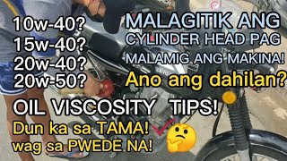 ANO ANG TAMANG LANGIS PARA SA IYONG MOTOR OIL VISCOSITY TIPS [upl. by Lari]