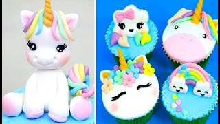 Cute UNICORN Cupcakes  How To Make by Cakes StepbyStep [upl. by Klimesh]