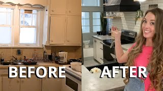 Affordable DIY Kitchen Renovation Before amp After [upl. by Pippas]