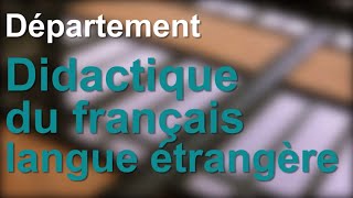 Didactique du français langue étrangère [upl. by Adlar]