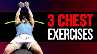 The ONLY 3 Chest Exercises You Need To Build Muscle Dumbbells Only [upl. by Notla]