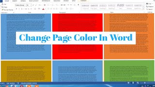 How To Different Color For Each Page In Microsoft Word  Change Word Page Colour [upl. by Efren138]