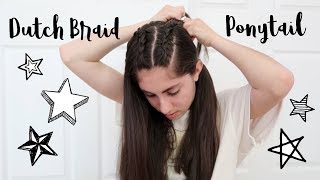 Dutch Braid Ponytail Tutorial  Julia Marley [upl. by Assed384]