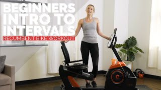 20 Min Beginners Intro to Recumbent Bike Intervals Workout [upl. by Ahsekan]