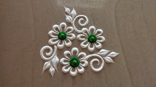 2 simple rangoli design small rangoli designs [upl. by Thad]