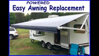 Easy RV Power Awning Fabric Replacement Dometic [upl. by Hatnamas]