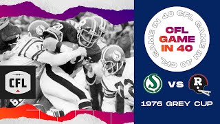 CFL Game in 40 1976 Grey Cup  Saskatchewan vs Ottawa [upl. by Ailak745]