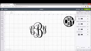 How to create a monogram in Cricut Design Space font [upl. by Hsiwhem171]