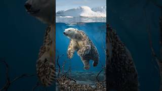 Polar bears have parasitic barnacles on their bodies and seals seek help from humans [upl. by Ardiedal]