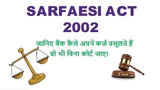 SARFAESI Act 2002 Securitization amp Reconstruction in Hindi [upl. by Lesna273]