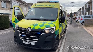 LIGHT DEMO amp RESPONSE Elite EMS Renault Master DCA Responds Through Moordown With Lights amp Siren [upl. by Carol]