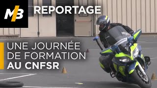 Une journée de formation au pilotage moto avec les Gendarmes au CNFSR  Reportage [upl. by Eph484]