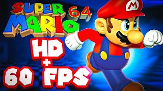 Mario 64 HD 60 FPS 4k Widescreen modded ROM [upl. by Drofnil]