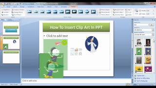 Insert Clip Art In PowerPoint Presentation [upl. by Idieh]