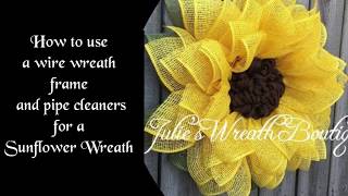 Sunflower Wreath Tutorial How to Make a Flower Wreath [upl. by Yart]